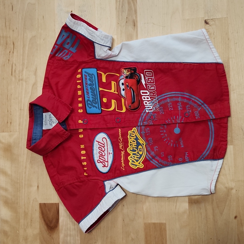 Disney Lightening McQueen Button Up
